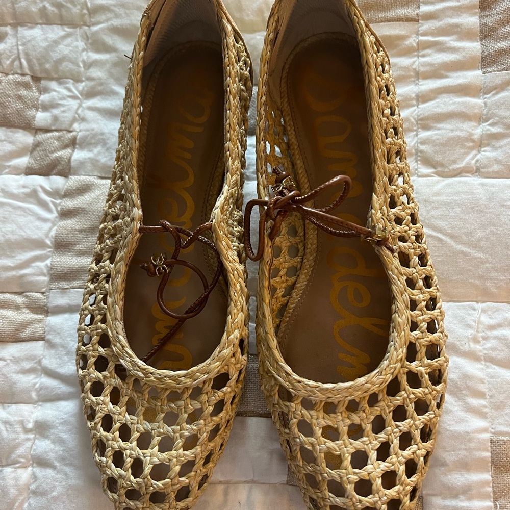 Sam Edelman Tan Woven Flats
